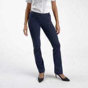 Betabrand Blue Straight-Leg Dress Pant Yoga Pants